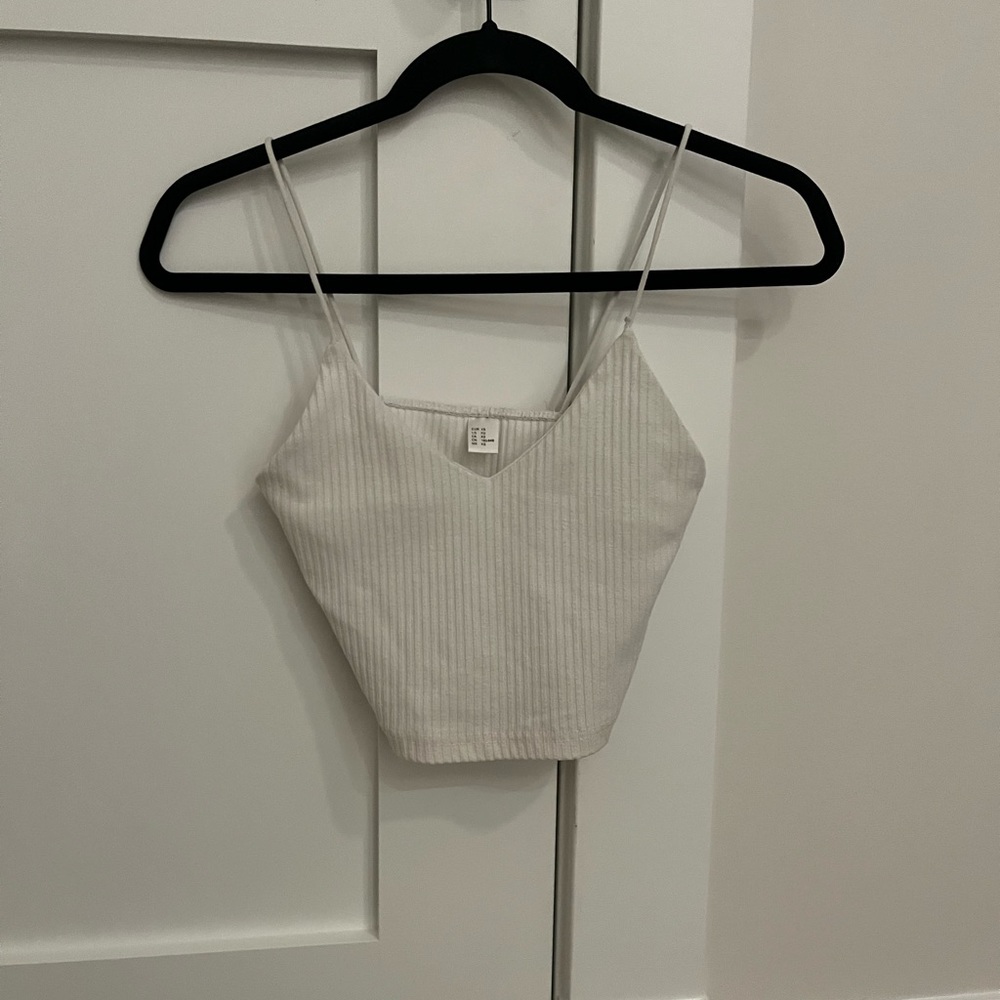 white crop top
